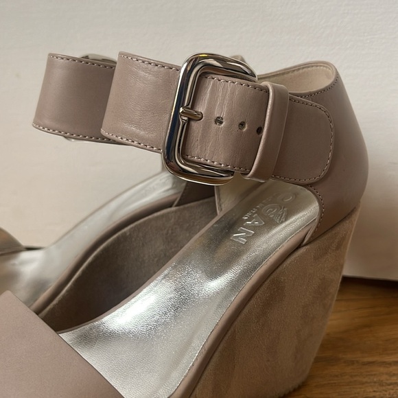 Hogan Gray Suede Leather Wedges Grey 36.5 Heels Shoes - Picture 7 of 9